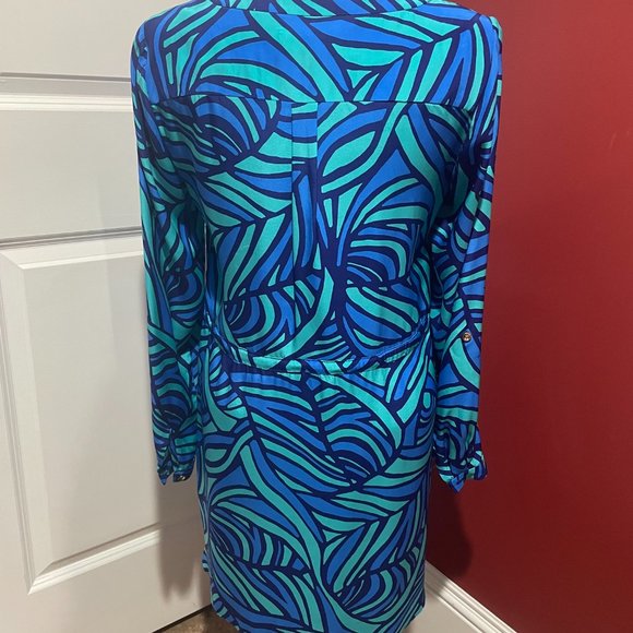 Alice & Trixie Long Roll Sleeve Tie Waist V Neck Dress Size S (Excellent Cond.) - Picture 3 of 5